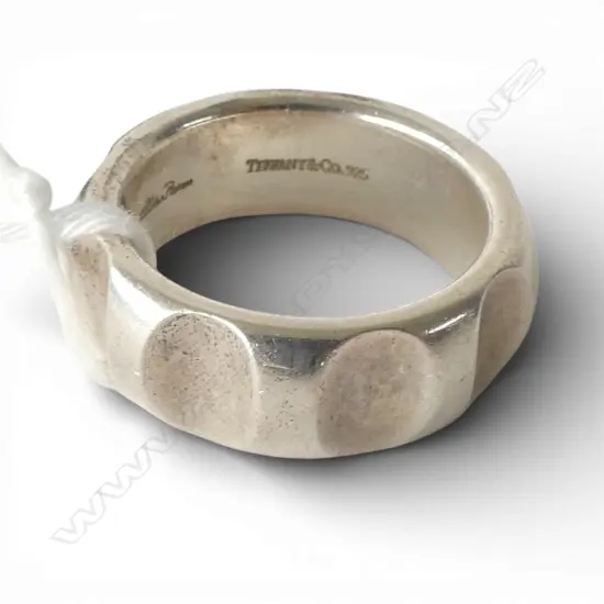 TIFFANY & Co. Paloma Picasso SILVER HEAVY COG FORM RING 14.5gms SIZE T