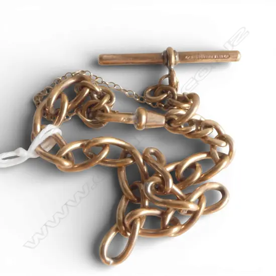 GOLD & ROLLED GOLD CHAIN AND T-BAR