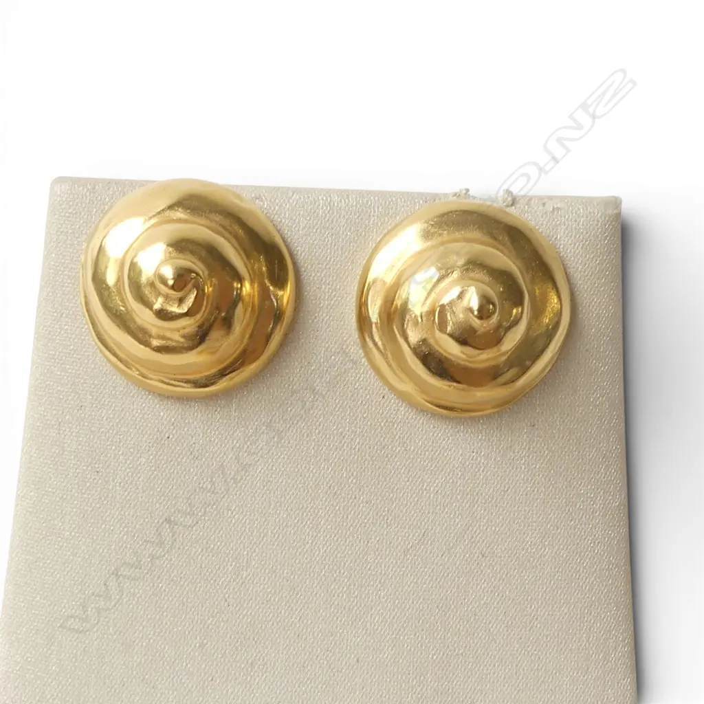 GOLD TONE NECKLACE L.450mm + PR EARRINGS Image 1++