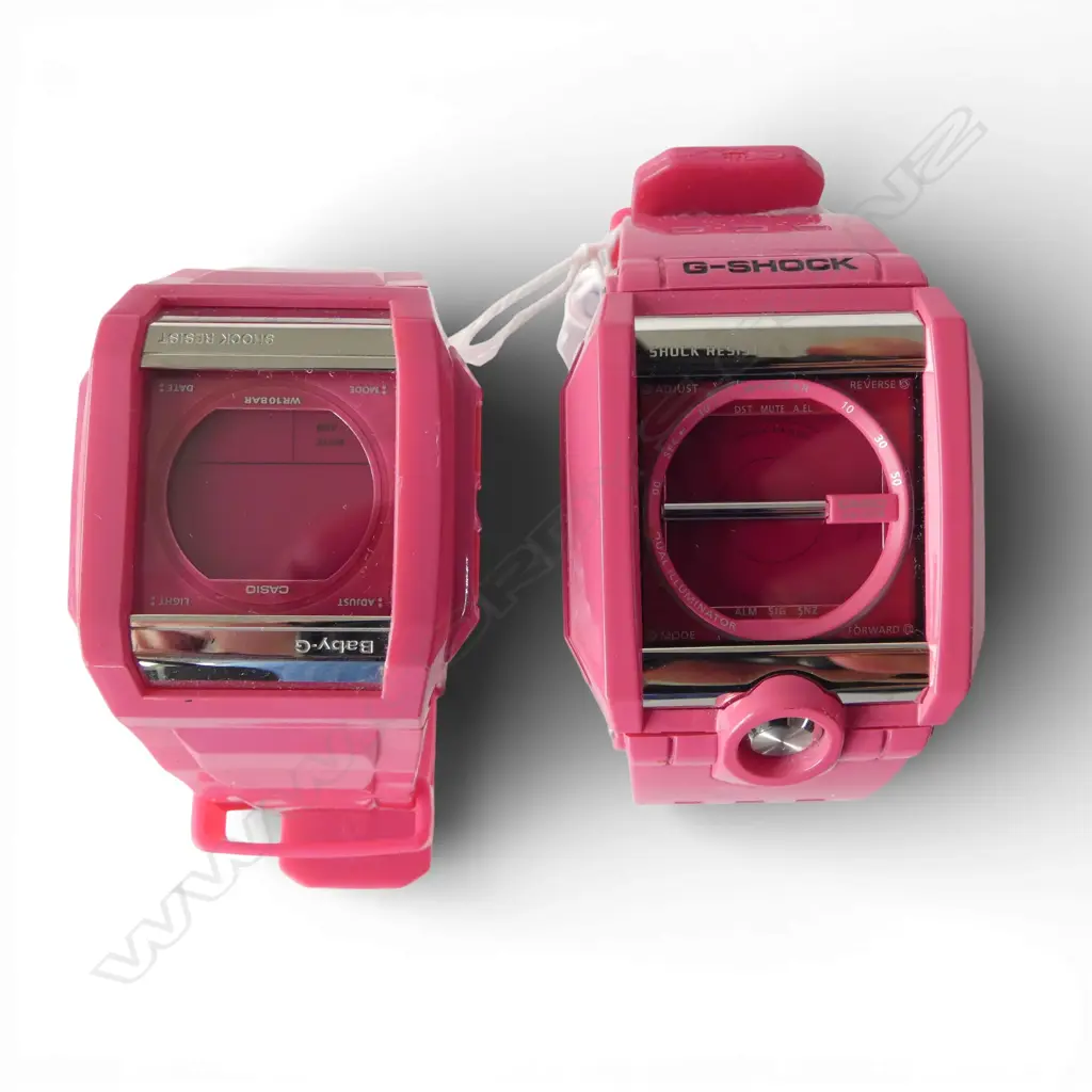 2 BOXED 2009 G-SHOCK PINK 'G Presents Lover's Collection' WRISTWATCHES. CASIO G-8100L. Image 1++