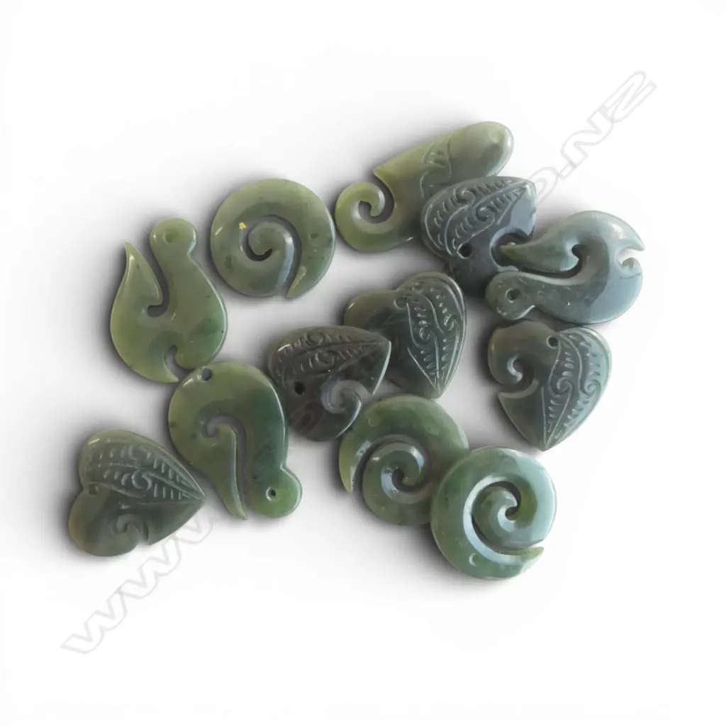 12 SML POUNAMU PENDANTS Image 1++