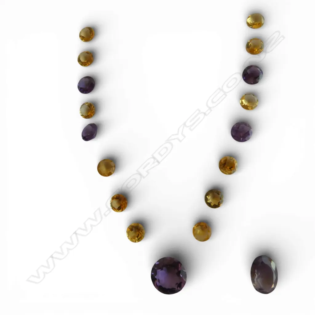 COLLECTION 18 CITRINE & AMETHYST GEMSTONES, 27.82ct, AIG CERT Image 1++