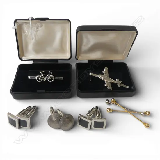 ASST. CUFFLINKS + TIE SLIDES