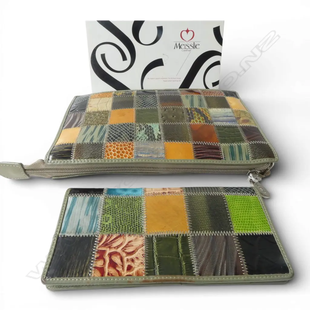 MEISSLIE LEATHER HANDBAG + WALLET Image 1++