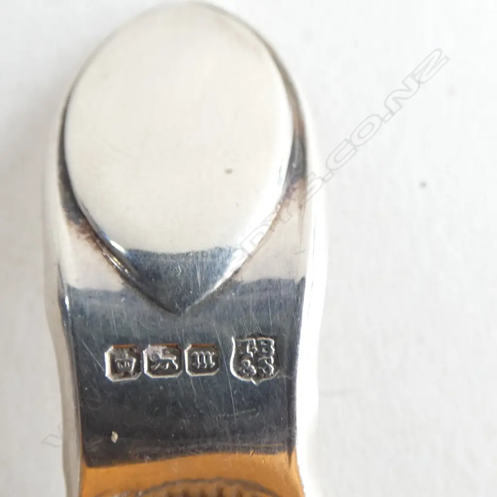 AN ENGLISH STG TEA CADDY SPOON BY THOMAS BRADLEY & SONS, SHEFFIELD 1904 13gms Image 1++