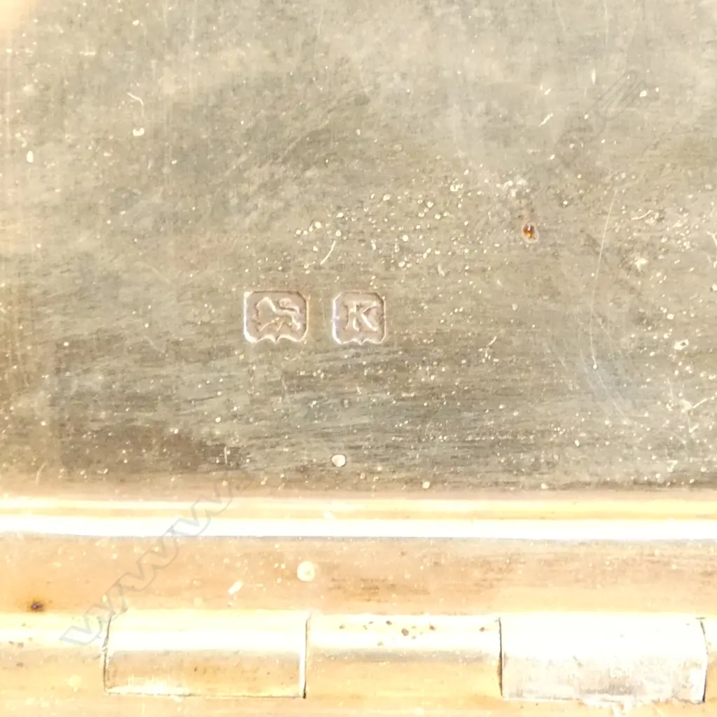 STG SILVER SNUFF BOX, BIRMINGHAM 1934, 85gms Image 1++