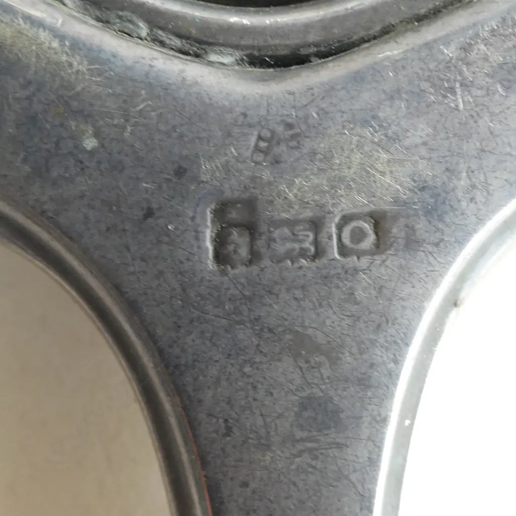 ART DECO 3 PCE STG SILVER & PINK ENAMEL VANITY SET, BIRMINGHAM 1913; ENAMEL SLIGHTLY DAMAGED ON MIRROR Image 1++