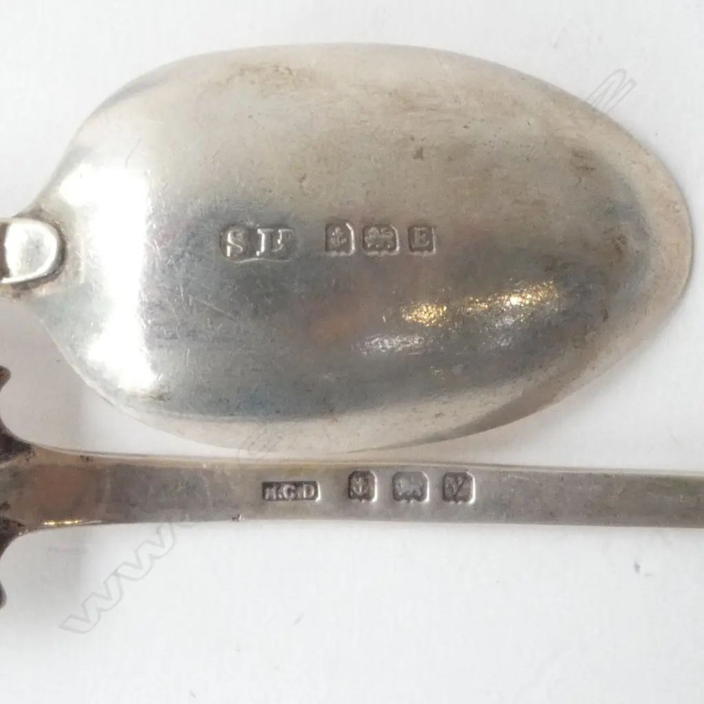 2 CASES STG SILVER CUTLERY; BABY SET B'HAM 1929, FORK & SPOON 76gms Image 1++