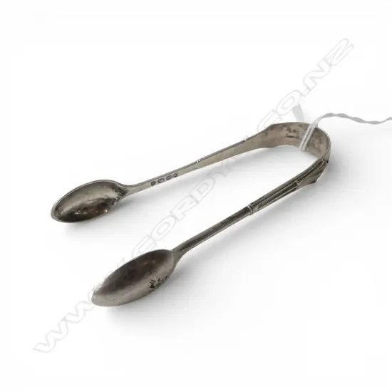 PR STG SILVER SUGAR TONGS, ROBERT STEBBINGS, LONDON 1886 28gms