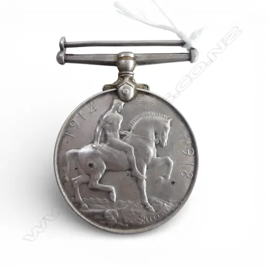 WWI SILVER VICTORY MEDAL TO 62735 RFLM E. MADIGAN N.Z.E.F. 32.81gms