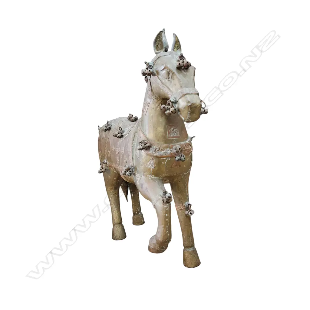 METAL HORSE w. BELLS H.400mm Image 1++