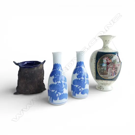 PR ORIENTAL VASES H.165mm, VASE, STUDIO POTTERY SACK VASE