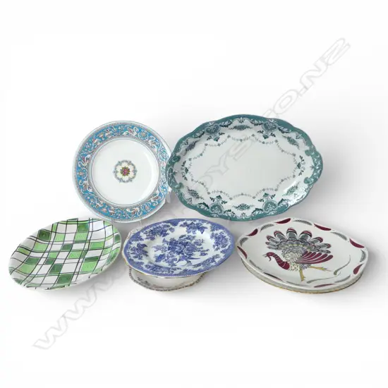 ASST. FANCY CHINA PLATES/DISHES; WEDGWOOD, ROYAL CROWN DERBY, etc