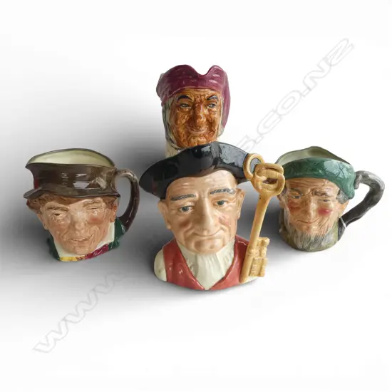 4 ROYAL DOULTON CHARACTER JUGS H.190mm