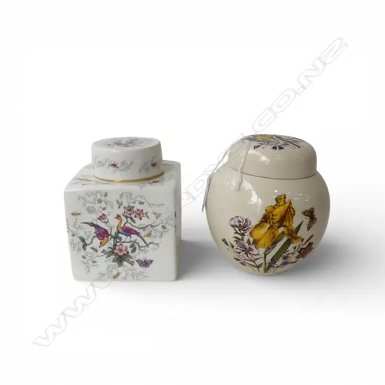 MASONS GINGER JAR / COALPORT TEA CADDY 
