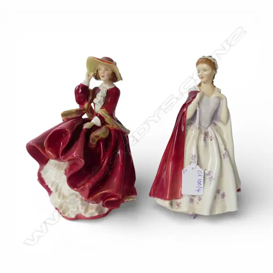 2 ROYAL DOULTON FIGURINES; TOP O' THE HILL & BESS H.185mm