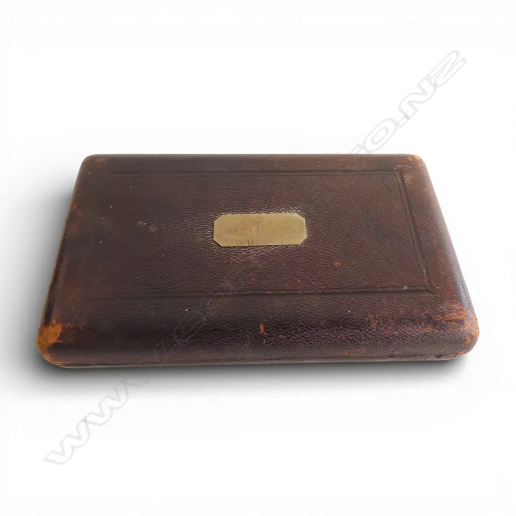 ANTIQUE LEATHER CASED HARLING LONDON TECHNICAL DRAWING INSTRUMENTS, 2 x bone handled Image 1++