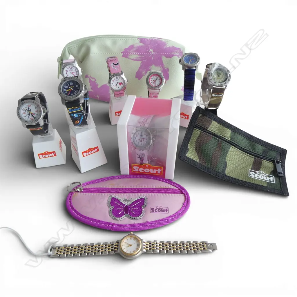 9 WRIST WATCHES; 8 'SCOUT' + 1 DUNHILL Image 1++