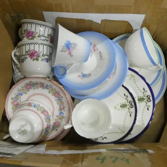 6 SHELLEY CHINA CSPS MIXED PATS