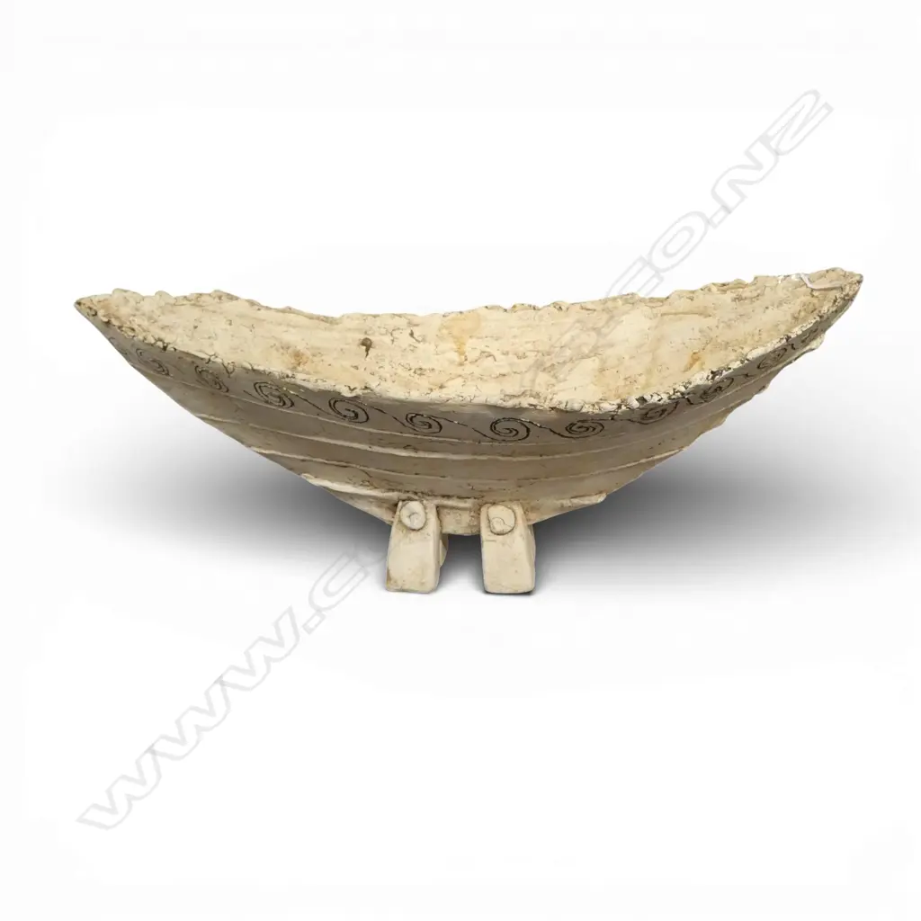 STUDIO POTTERY SCULPTURE; BOAT HULL FORM W.520mm Image 1++