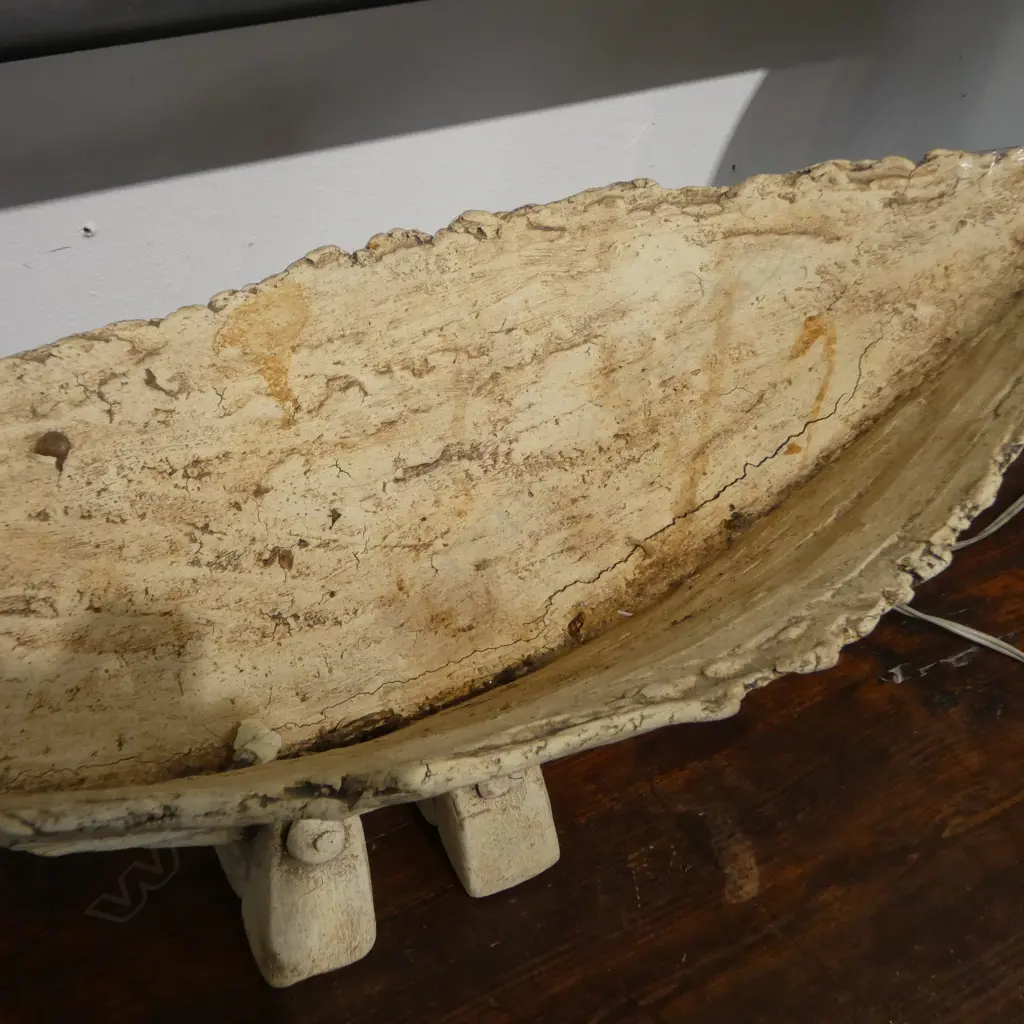 STUDIO POTTERY SCULPTURE; BOAT HULL FORM W.520mm Image 1++