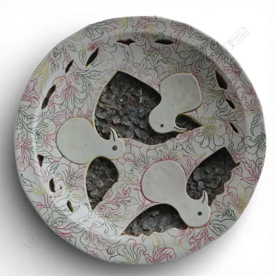 KEUM SUN LEE WALL HANGING CHARGER, BIRD MOTIFS, Dia.400mm