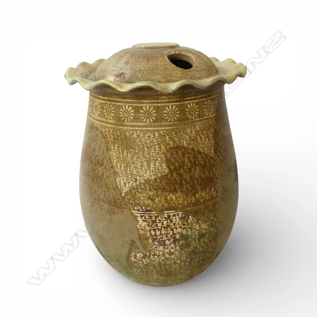 KEUM SUN LEE FLOOR STANDING INCENSE BURNER, GOLD HIGHLIGHTS, H.320mm Image 1++