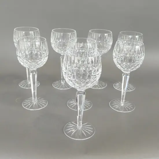 8 WATERFORD TRAMORE WINE GLASSES H.185mm