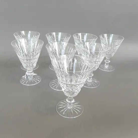 8 WATERFORD TRAMORE WINE GLASSES H.140mm