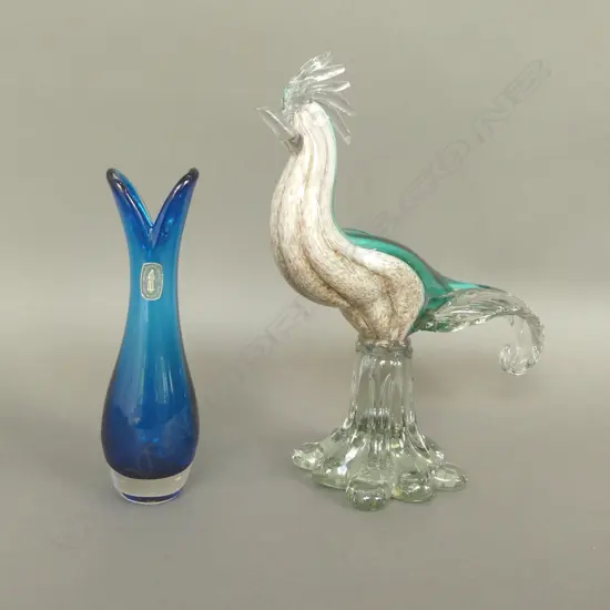 MURANO ART GLASS + WHITE FRIARS BUD VASE H.265mm