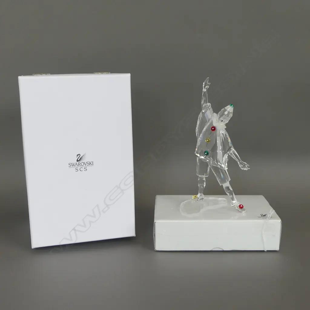 SWAROVSKI 'MASQUERADE' PIERROT boxed + stand  Image 1++