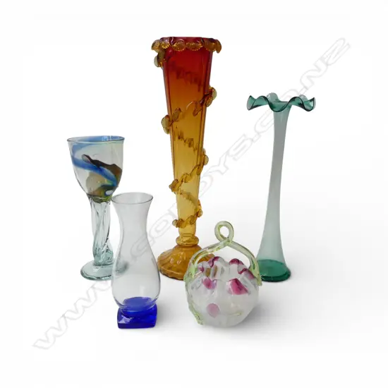 5 PCES ART GLASS H.380mm