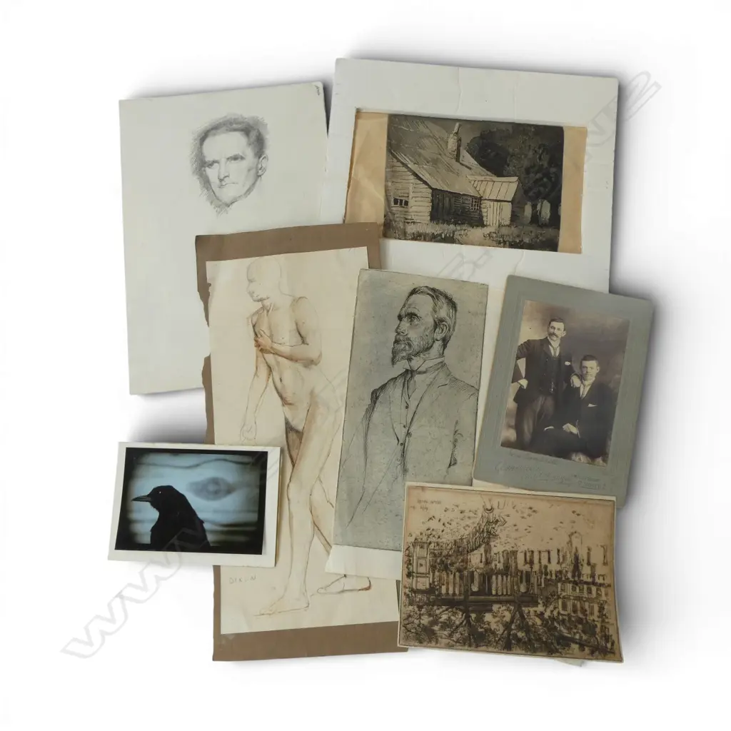 ASST. UNFRAMED WORKS; R GOFF (UK), H LINLEY RICHARDSON, SYDNEY HIGGS, HILDEGARDE READ NEE DIXON, MARK SMITH ETC Image 1++