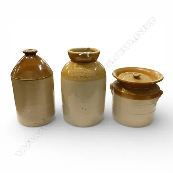 3 CROCKS; 1 AF, 1 LIDDED H.320mm