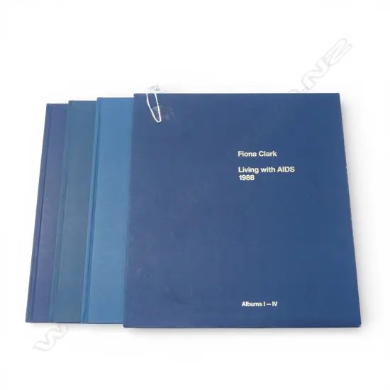 FIONA CLARK 'LIVING WITH AIDS 1988' ALBUMS I-IV 325x300mm