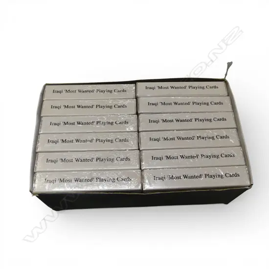 12 SETS IRAQI 'MOST WANTED' PLAYING CARDS, BOXED AS NEW