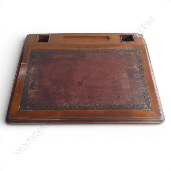 ANTIQUE MAHOGANY WRITING SLOPE W.660mm