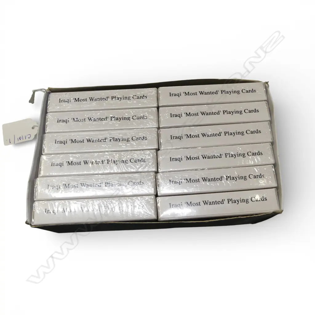 12 SETS IRAQI 'MOST WANTED' PLAYING CARDS, BOXED AS NEW Image 1++