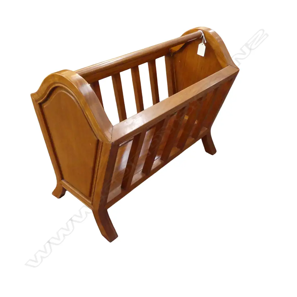 MAHOGANY MAGAZINE RACK W.510mm Image 1++