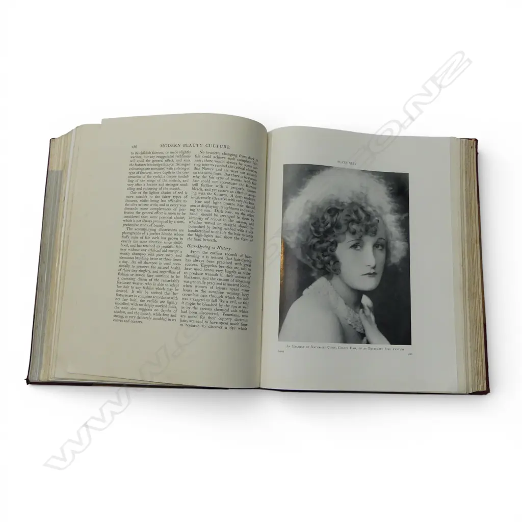 OLD BOOK 'MODERN BEAUTY CULTURE' by Maria Verni c1930's part leather 'quarto' bound Image 1++