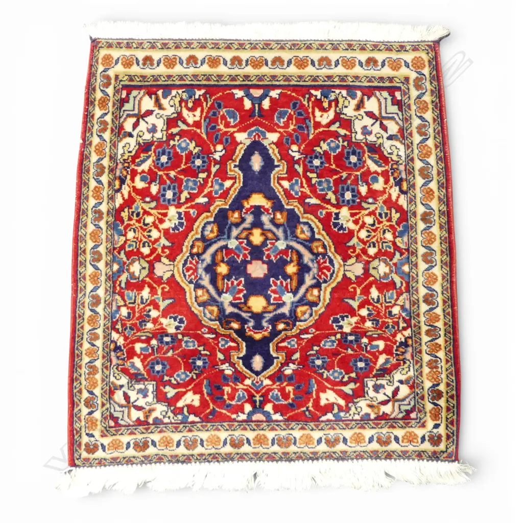 HAND KNOTTED WOOL PILE RUG 735x635mm Image 1++