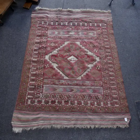 HAND KNOTTED ALL WOOL MIXED PILE RUG 1470x1280mm