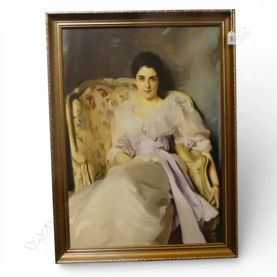 PRINT ON CANVAS, JOHN SINGER SARGENT 'LADY AGNEW OF LOCHNAW' 1892 620x440mm