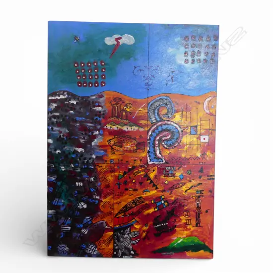 ALAN TAYLOR MAUNGAWHAU ACRYLIC ON CANVAS 700 X 500MM