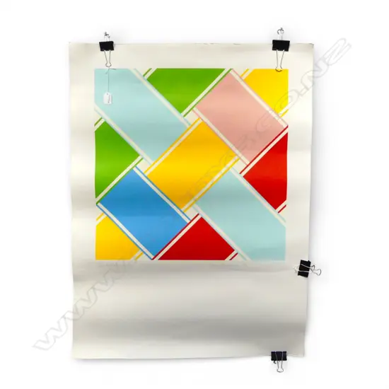 IAN SCOTT 'LATTICE' SCREENPRINT, 62/65 FEBUARY 1979, 740 x 980mm TEAR RIGHT SIGHT OF PAPER