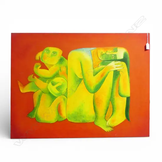 ARTIST UNKNOWN, 3 FIGURES, ACYRLIC ON CANVAS 600x800mm