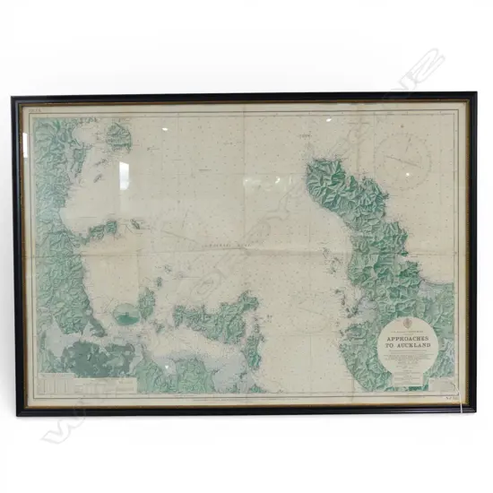 HAURAKI GULF / APPROACHES TO AUCKLAND, HYDROGRAPHIC BRANCH C.1960 685x1010mm