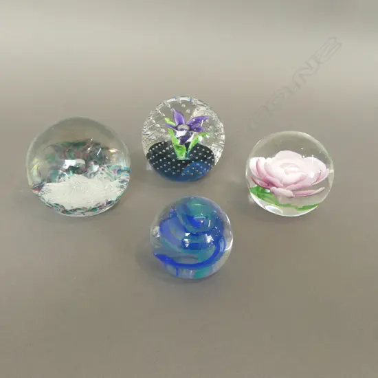 2 CAITHNESS ART GLASS PAPERWEIGHTS + SELKIRCK & OTHER