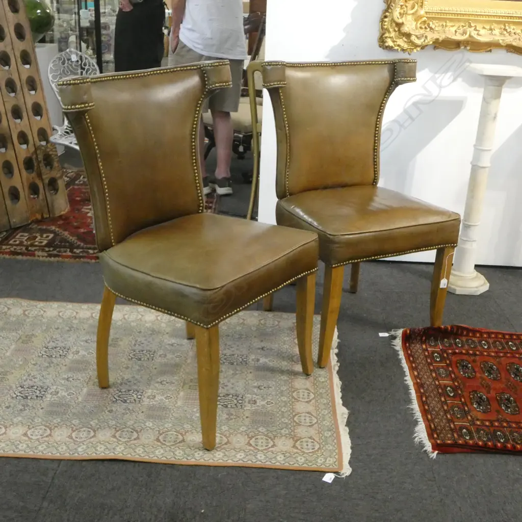 PR LEATHER CHAIRS w. buttoned leather upholstery H.960mm Image 1++