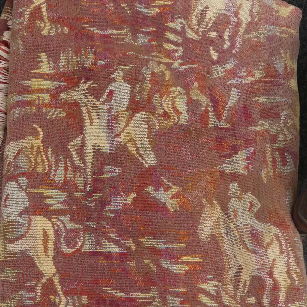 ANTIQUE CHAIR ON CASTORS + THROW Image 1++